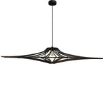 décoration, luminaire suspension rif singing bois noir