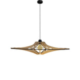 décoration, luminaire suspension rif singing bois brut