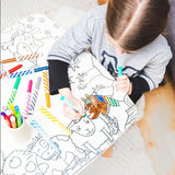 Décoration enfant, table de coloriage drôle de bouilles