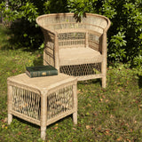 Rattan side table