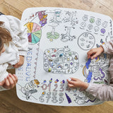 Décoration enfant, table de coloriage drôle de bouilles