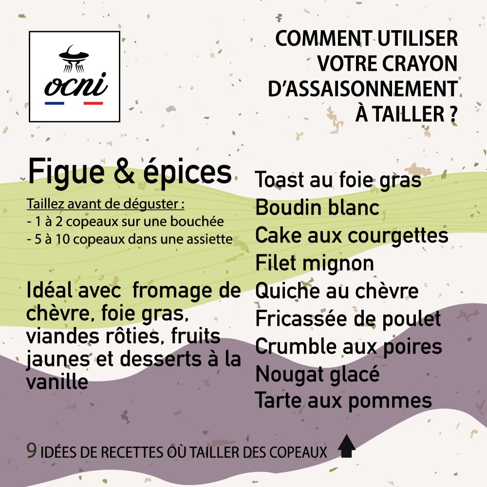ocni, assaisonnement à tailler figues et épices
