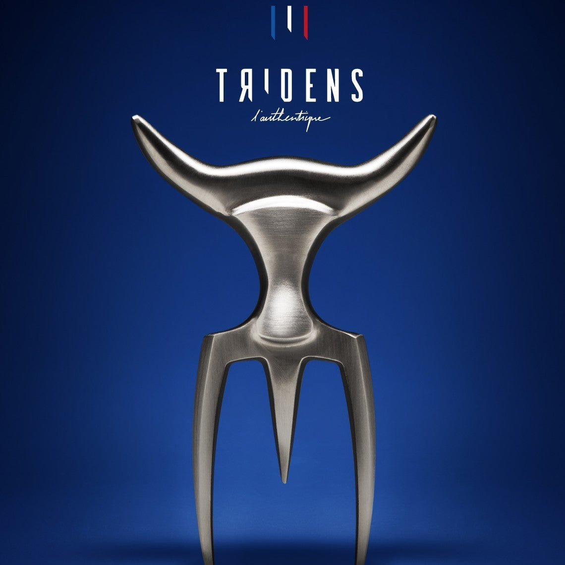 tridens fourchette à viande et support bois made in france