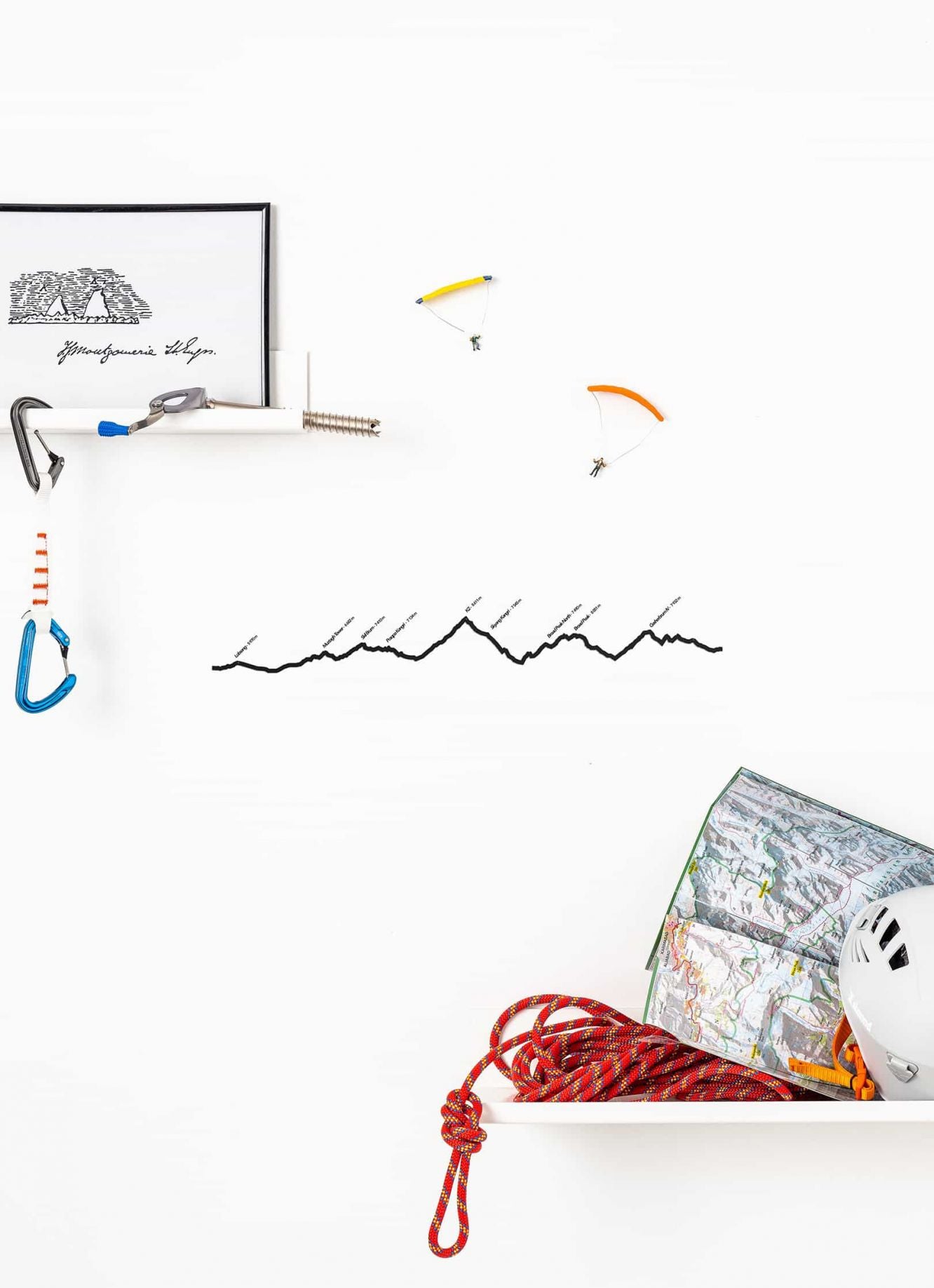 décoration murale, skyline montagne, skyline K2