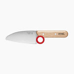 opinel, coffret petit chef pour apprendre la cuisine aux enfants, couteau et éplucheur pour enfant + protège doigt rouge