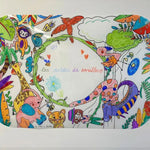 Décoration enfant, coloriage, drôle de bouilles