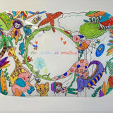 Décoration enfant, coloriage, drôle de bouilles