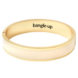 Bijoux - bracelet ovale bangle à fermoir blanc sable