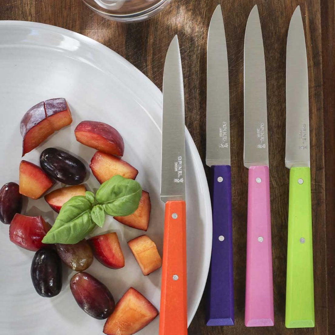 opinel, coffret 4 couteaux de table Bon appétit en bois