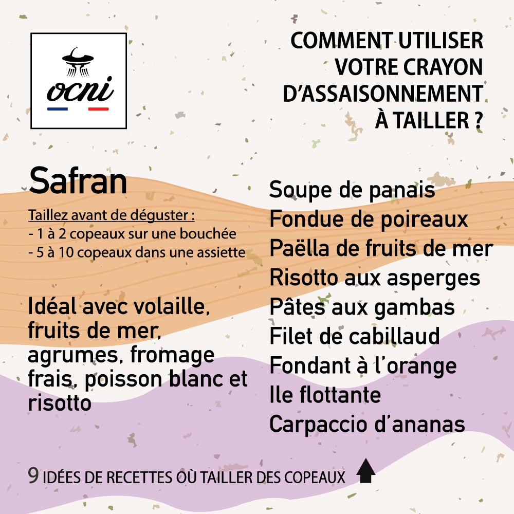 ocni, assaisonnement à tailler, coffret épicurien, piment d'espelette, cèpe, safran